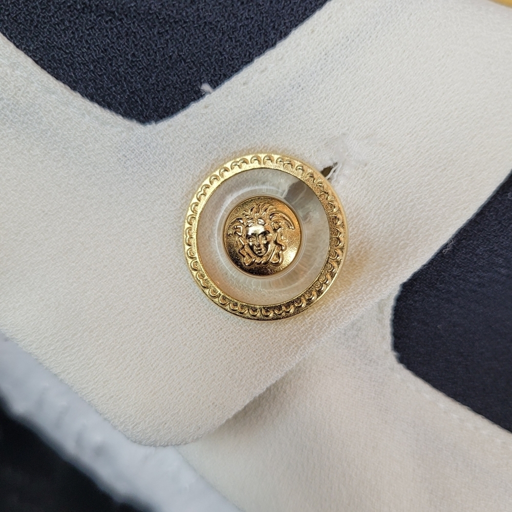 Sante Fe vintage cropped black lady jacket with white trim gold buttons fancy 6 - Picture 11 of 12